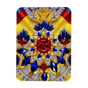 Flexible photo magnet with Romania Colours