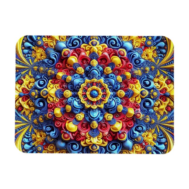 Flexible photo magnet with Romanian Colours (Horizontal)