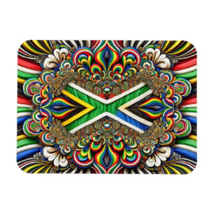 Flexible photo magnet with South African Colours