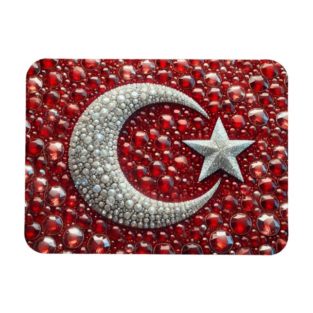 Flexible photo magnet with Turkish Colours (Horizontal)