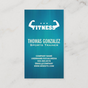 Flexing Arms Stars Fitness Health Appointment Card