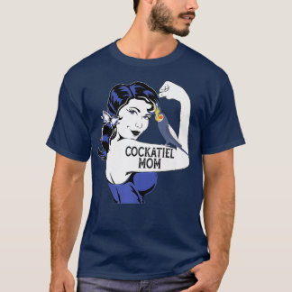 Flexing Cockatiel Mom Parakeet Pet Parrot T-Shirt