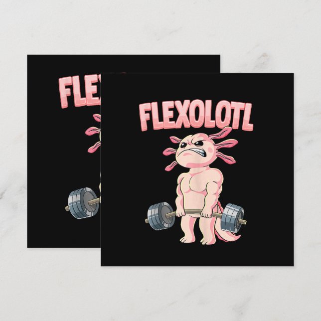 Flexolotl Axolotl Invitation (Front/Back)
