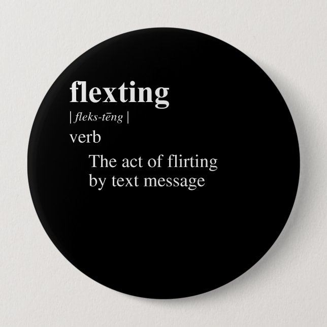 FLEXTING DEFINITION 10 CM ROUND BADGE (Front)
