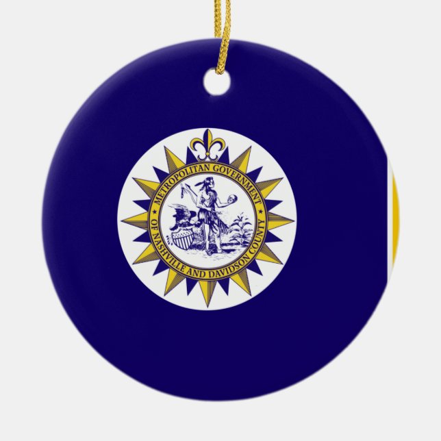 FlFlag of Nashville, Tennessee Ceramic Ornament (Front)