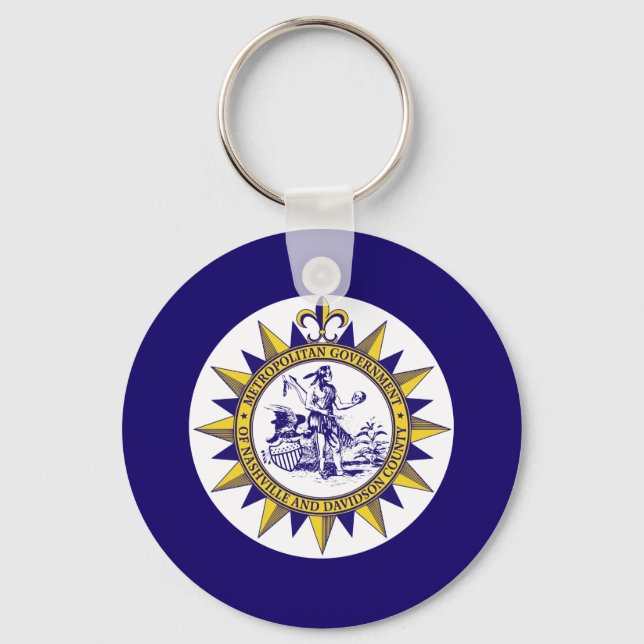 FlFlag of Nashville, Tennessee  Key Ring (Front)