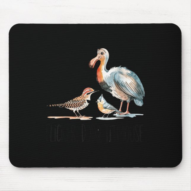 Flicker Dodo Titmouse Apparel Bird Nerd Wildlife B Mouse Mat (Front)