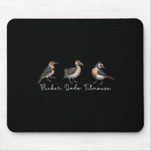 Flicker Dodo Titmouse Funny Bird Clever Birdwatche Mouse Mat