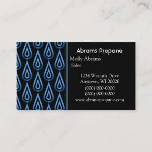 Flickering Flames Business Card, Electric Blue Business Card