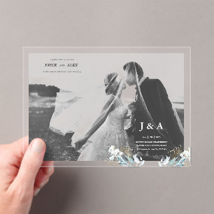 Flickermuse Acrylic Wedding Invitation Card 