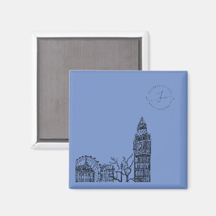 Flickermuse Floral Color Tone Sketch Magnet