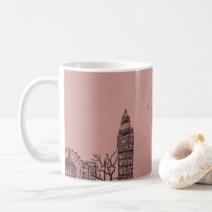 Flickermuse Floral Tone Sketch  Coffee Mug