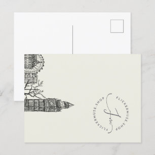 Flickermuse Mocha Mousse Tone Sketch  Postcard
