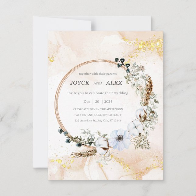 Flickermuse Wedding Invitation Card  (Front)