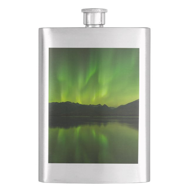 Flicking Aurora Hip Flask (Front)
