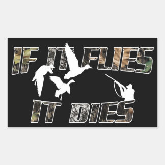Flies it Dies Rectangular Sticker