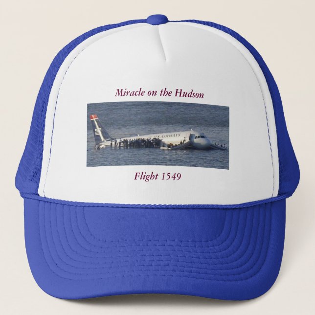 Flight 1549 - Miracle on the Hudson Trucker Hat (Front)