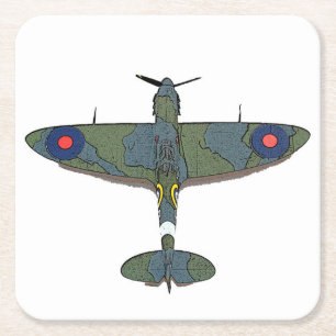 Flight 5 coastercnm square paper coaster