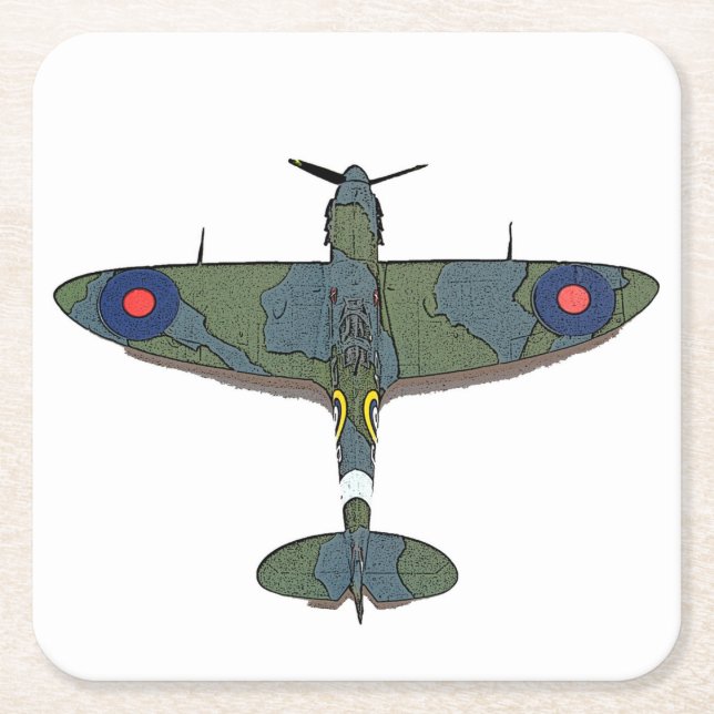 Flight 5 coastercnm square paper coaster (Front)