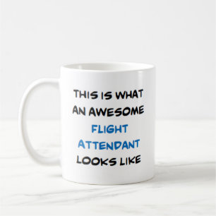 flight attendant, awesome coffee mug