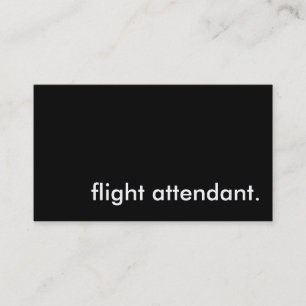 flight attendant. business card