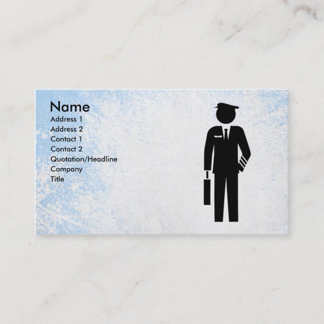 Flight Attendant Business Card Template (Front)