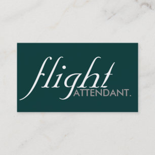 flight attendant. (colour and font customisable) business card