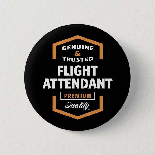 Flight Attendant | Gift Ideas 6 Cm Round Badge (Front)