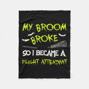 Flight Attendant Halloween Costume Shirt Funny Fleece Blanket