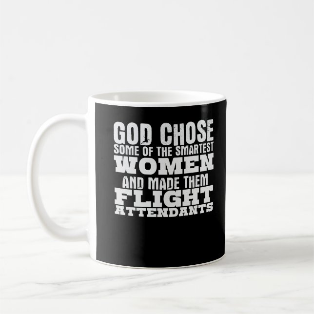 Flight Attendant Joke God Stewardess Air Hostess Coffee Mug (Left)