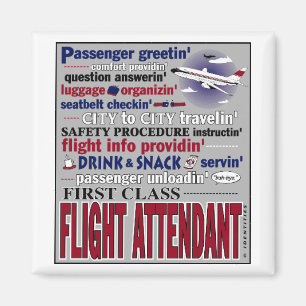 Flight Attendant Magnet