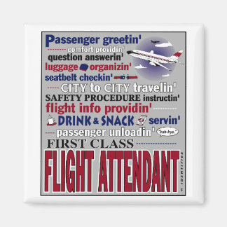 Flight Attendant Magnet