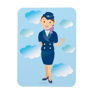 Flight Attendant Magnet
