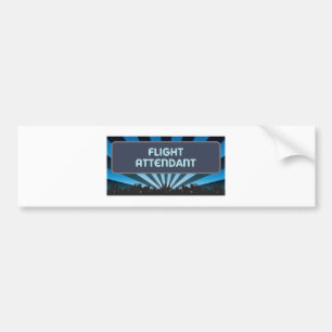 Flight Attendant Marquee Bumper Sticker