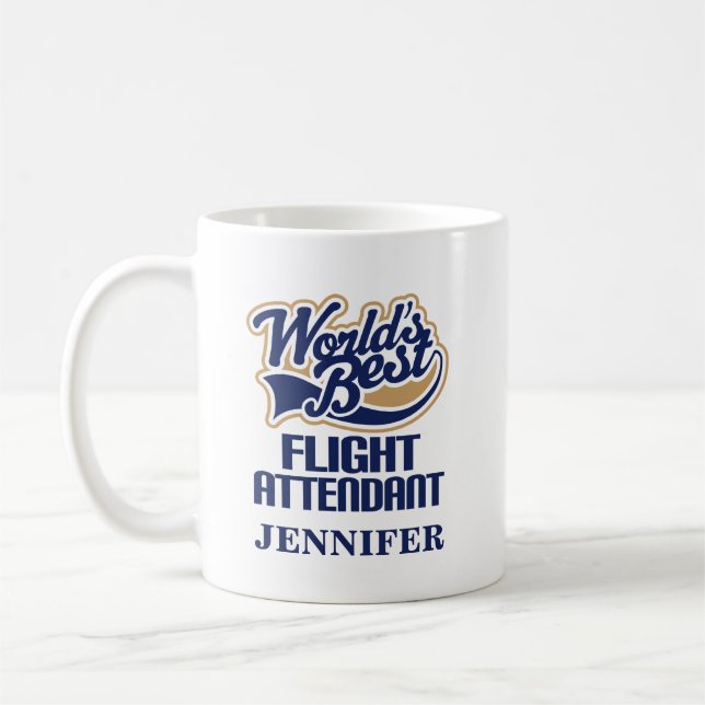 Flight Attendant Personalised Mug Gift (Left)