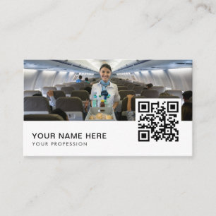 flight attendant  QR Code  Business Card