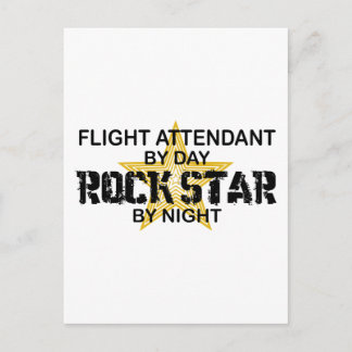 Flight Attendant Rock Star Postcard