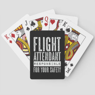 Flight Attendant Saying Stewardess Cabin Crew Playing Cards