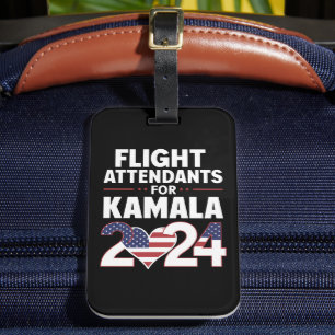 Flight Attendants For Kamala Harris 2024 Election Luggage Tag