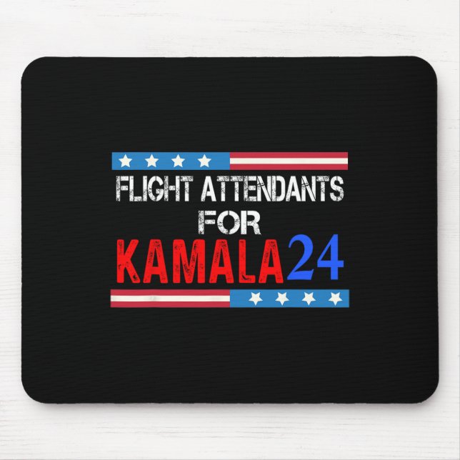 Flight Attendants For Kamala Harris 2024  Mouse Mat (Front)