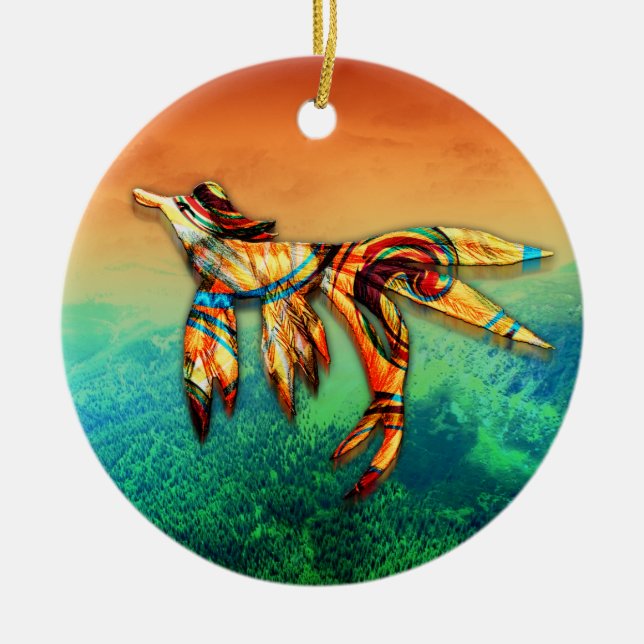 Flight Ceramic Tree Decoration (Front)