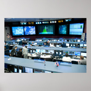 Flight Control Room Johnson Space Centre Poster