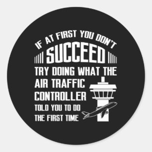 Flight Coordinator Aviation Air Traffic Controller Classic Round Sticker