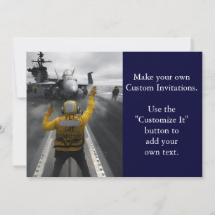 Flight Deck of Aircraft Carrier Invitation