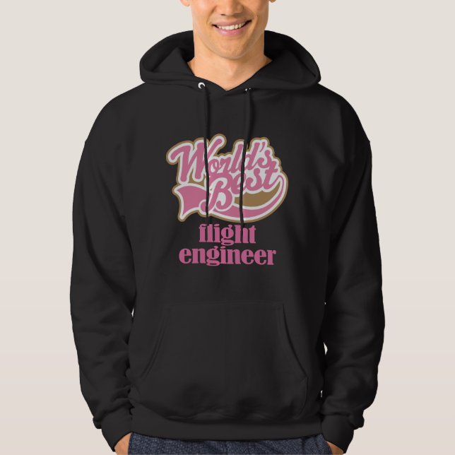 Flight Engineer Pink Gift Hoodie (Front)