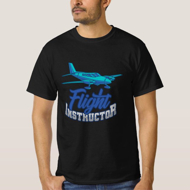 Flight Instructor CFI Pilot Trainer Aviation T-Shirt (Front)