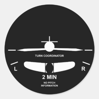 Flight Instruments Classic Round Sticker