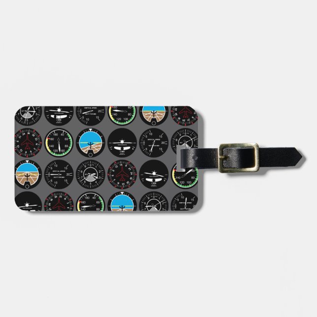Flight Instruments Luggage Tag (Front Horizontal)