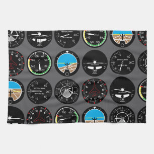 Flight Instruments Tea Towel