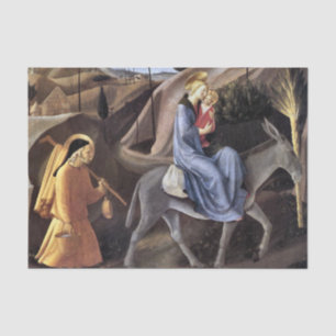 Flight into Egypt by Fra Angelico Tissue Paper